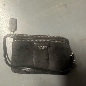 Black coach wristlet